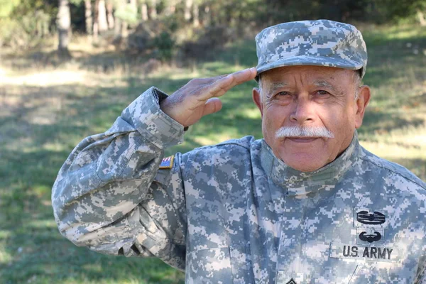 Veteran Soldier Looking Camera — Stock Photo, Image