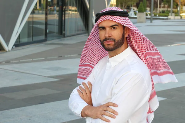 Niedliche Arabische Mann Mit Einem Turban — Stockfoto