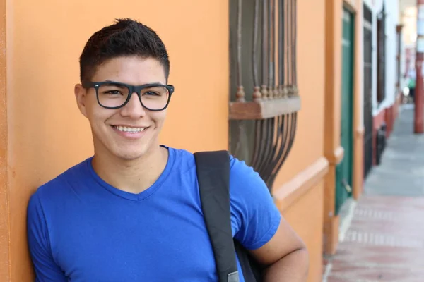 Close Portrait Handsome Young Man Street — Stock Photo, Image