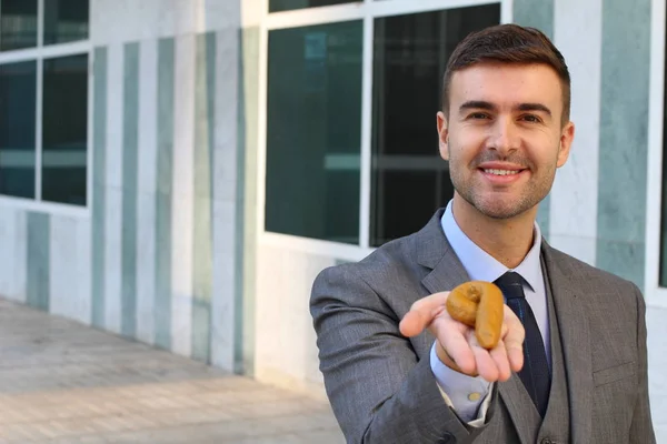 Metaforisk Bild Missbrukad Affärsman Arbetsplatsen — Stockfoto