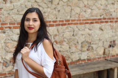 Kopya alanı olan güzel etnik kadın