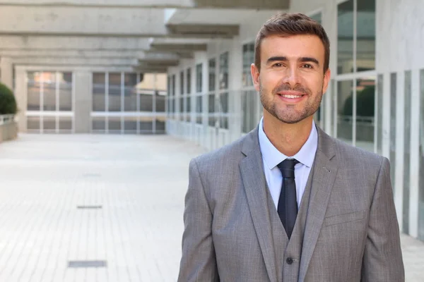 Boa Aparência Homem Elegante Sorrindo — Fotografia de Stock