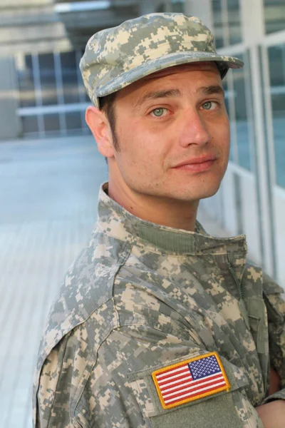 Army Soldier Deep Thought — Stock Photo, Image