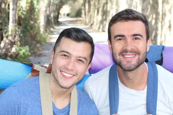 Gay Casal Aproveitando Caminhadas Dia — Fotografia de Stock