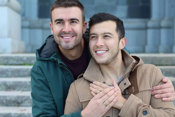 Kopya Alanı Olan Homoseksüel Çiftler — Stok fotoğraf
