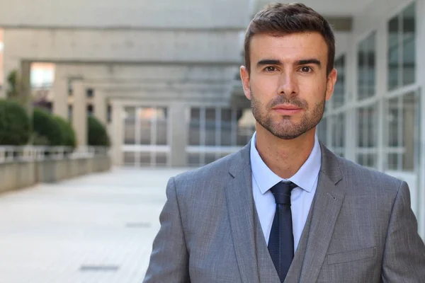 Boa Aparência Homem Elegante Sorrindo — Fotografia de Stock