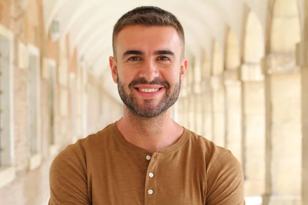 Retrato Masculino Suave Aislado Con Espacio Copia — Foto de Stock