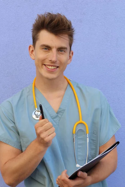 Retrato Médico Bonito Sorridente — Fotografia de Stock