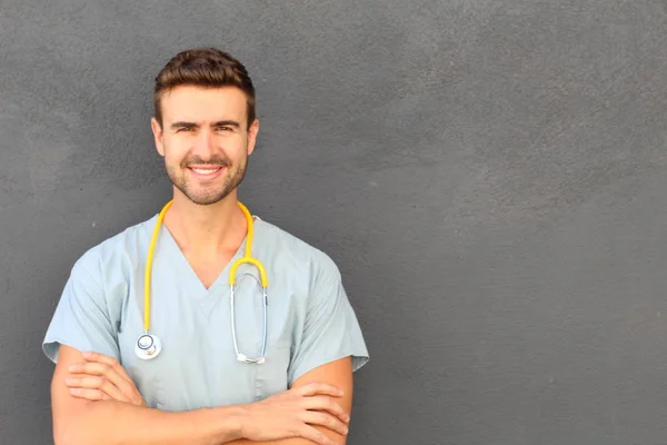 Mužský Student Medicíny Kopírovacím Prostorem — Stock fotografie