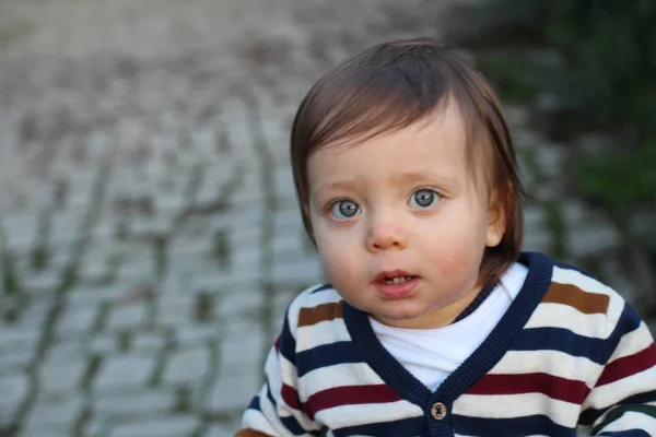 Outdoors Portrait One Year Old Baby — 스톡 사진