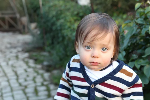 Outdoors Portrait One Year Old Baby — Stock Photo, Image