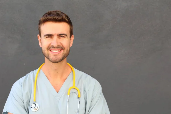Mannelijke Medische Student Met Kopieerruimte — Stockfoto
