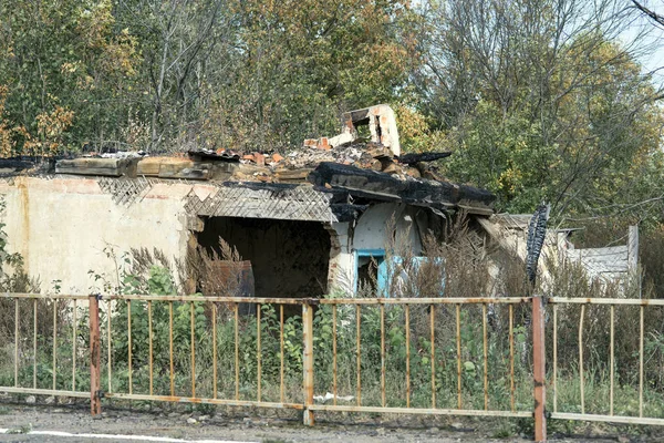 Maison Étage Ruine Dans Arrière Pays Russe — Photo