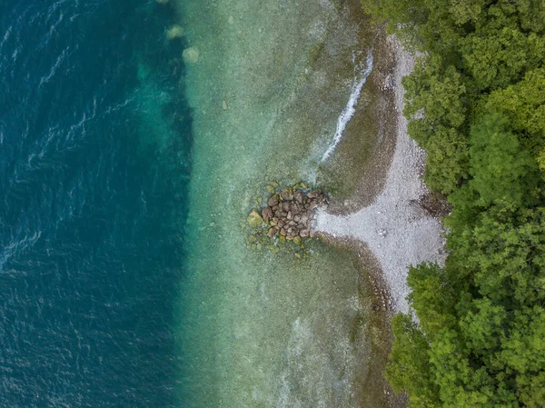 Superfície Água Mar Mediterrânico Piso Mar Visível Através Ondas Conceito — Fotografia de Stock