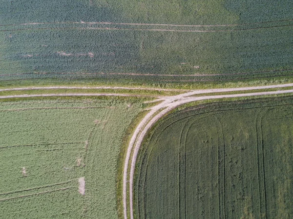 Vista Aérea Paisagem Rural Durante Pôr Sol Suíça Europa — Fotografia de Stock