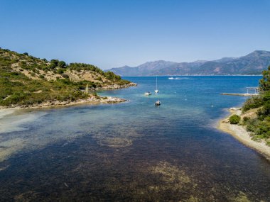 Fransa, Korsika 'daki sahil manzarası
