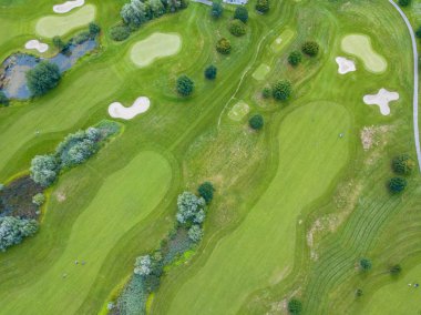 Avrupa 'daki golf sahasının havadan görünüşü