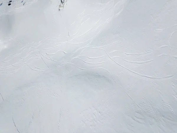 Vista Aérea Pistas Esquí Nieve Esquí Fondo Polvo — Foto de Stock