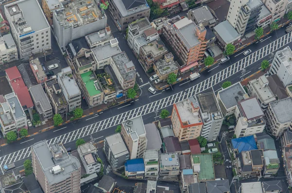 Vista Aérea Paisagem Urbana Tóquio Alto Acima — Fotografia de Stock