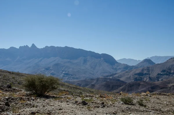 Горный Хребет Омане Заднем Плане — стоковое фото