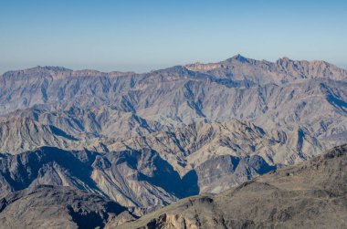 Mountain ridge in Oman on background