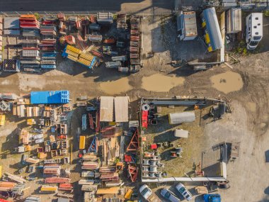 İnşaat şirketinin hava görüntüsü