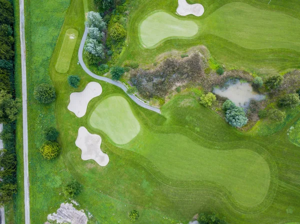 Vue Aérienne Parcours Golf Europe — Photo