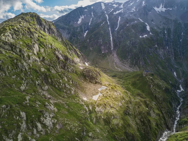 Aerial View Alpine Peaks — Stock Photo, Image