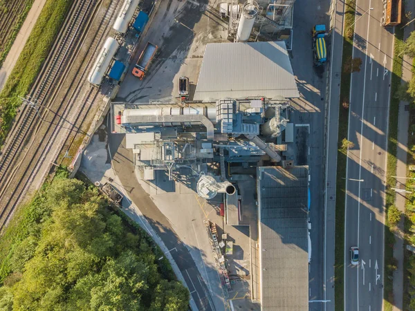 Вид Воздуха Цементного Завода Производству Бетона Швейцарии — стоковое фото