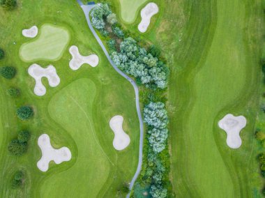 Avrupa 'daki golf sahasının havadan görünüşü