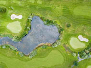 Avrupa 'daki golf sahasının havadan görünüşü