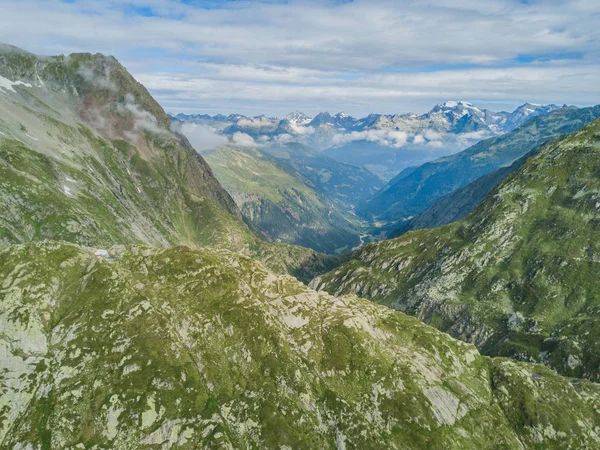 Pemandangan Udara Dari Jalur Pendakian Pegunungan — Stok Foto