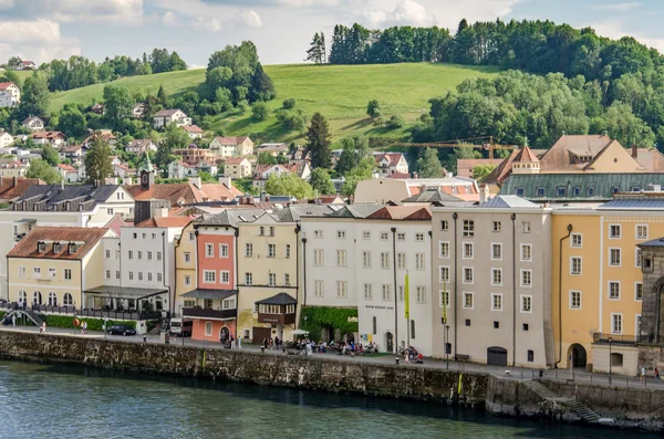 Vista Ciudad Passau Alemania Orillas Del Río — Foto de Stock