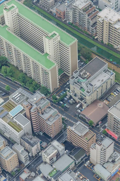 Luchtfoto Van Tokio Stadsgezicht Van Hogerop — Stockfoto