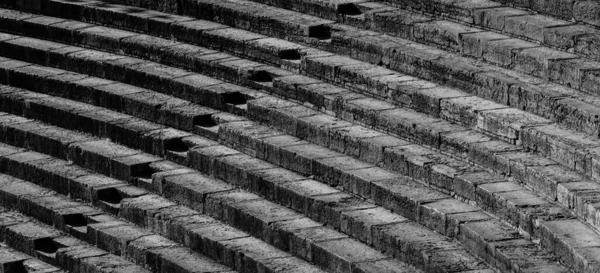 Black White Stairs Roman Theatre — Stock Photo, Image