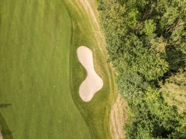 Avrupa 'daki golf sahasının havadan görünüşü
