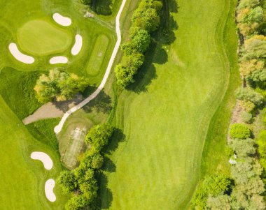 Avrupa 'daki golf sahasının havadan görünüşü
