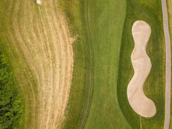 Aerial view of golf course in Europe