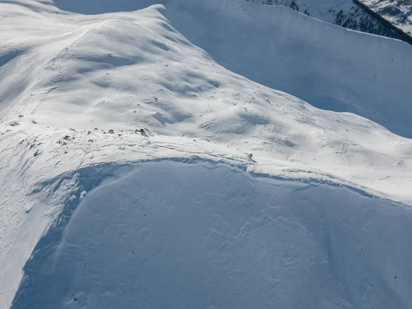 Vedere Aeriană Vârfului Muntos Acoperit Zăpadă Alpii Elvețieni — Fotografie, imagine de stoc
