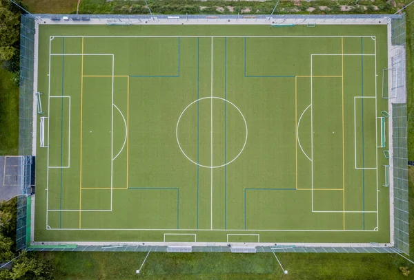 Luftaufnahme Eines Leeren Fußballfeldes Europa — Stockfoto