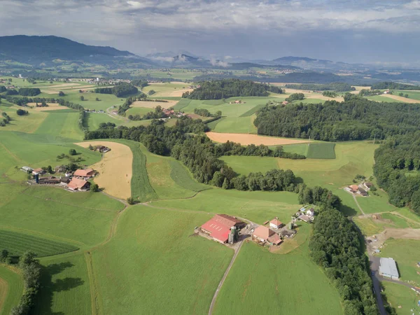 Vista Aérea Del Pueblo Suiza — Foto de Stock