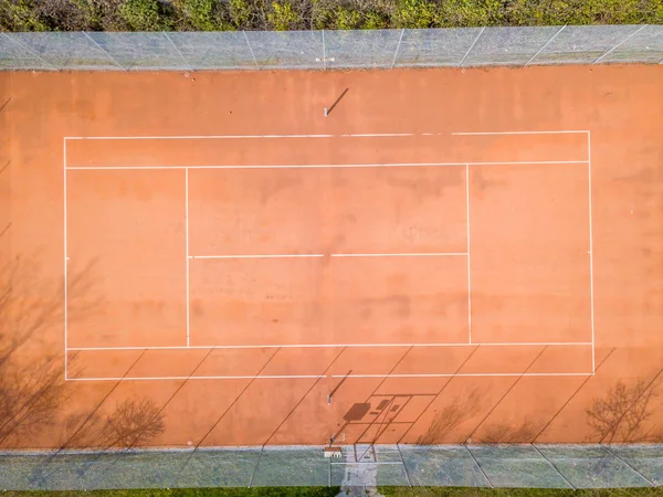 Vue Aérienne Court Tennis Vide — Photo