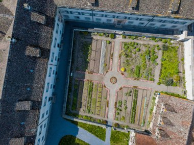 Aerial view of residential building