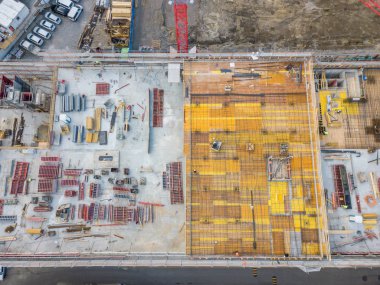 İnşaat alanının havadan görüntüsü