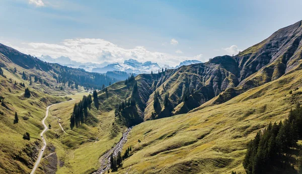 Vedere Aeriană Cascadei Munții Elvețieni — Fotografie, imagine de stoc