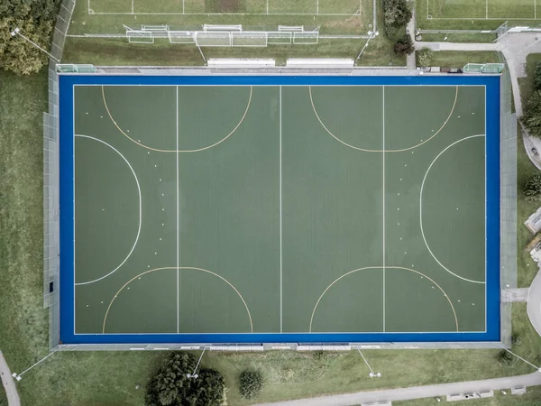 Vista Aérea Del Campo Fútbol Vacío Europa — Foto de Stock