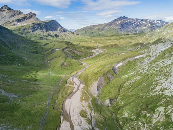 Vedere Aeriană Traseului Drumeții Munți — Fotografie de stoc gratuită