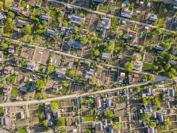 Aerial View Allotment Garden — 스톡 사진