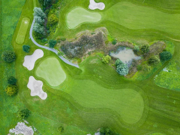 Légi Kilátás Golfpálya Európában — Stock Fotó