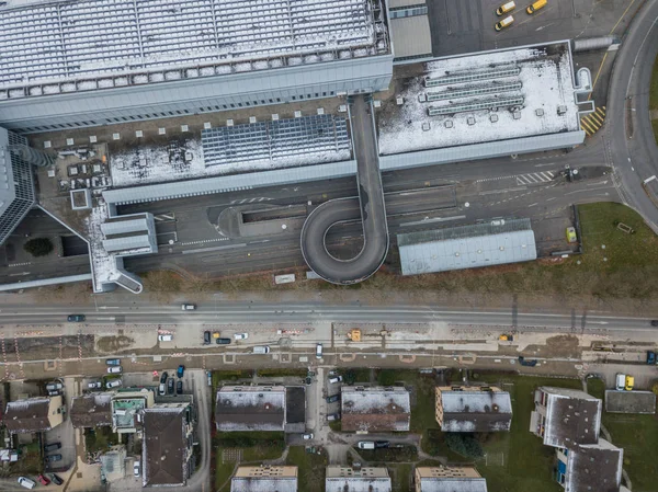 Aerial View Buildings Switzerland – stockfoto